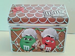 M&M Gingerbread House Recipe Box Tin,  Christmas Tree Cookie Cutter,  Recipe Cards 2