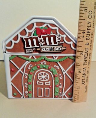 M&M Gingerbread House Recipe Box Tin,  Christmas Tree Cookie Cutter,  Recipe Cards 5