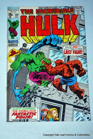 Incredible Hulk 122 Marvel Comic Book F,