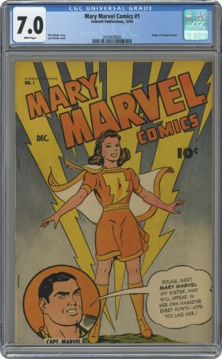 Mary Marvel Comics 1 1945 Cgc 7.  0 2016429002