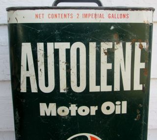 VINTAGE B/A BRITISH AMERICAN OIL TIN/CAN CANADIAN EMPTY AUTOLENE MOTOR OIL 2