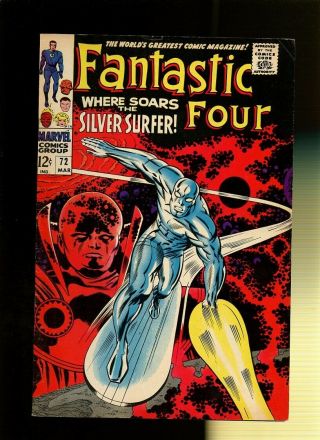 Fantastic Four 72 Vg,  4.  5 1 Book Where Soars The Silver Surfer By Lee & Kirby