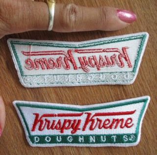 Krispy Kreme Doughnuts Embroidered Patch 4 Inch 105mm Applique For Bakery Apron