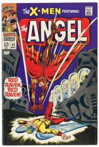 X - Men 44 Vf/nm 9.  0 Off - White Pages Vs.  Red Raven Marvel 1968