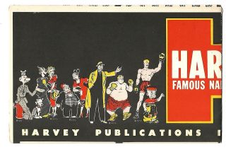 Harvey Comics Poster 62 Vf - Vf/nm " 1954 Calendar Poster "