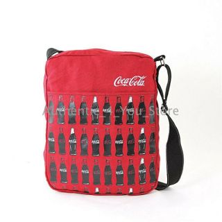 Screen Printed Coke Coca - Cola Bottles On Canvas Crossbody Messenger Bag