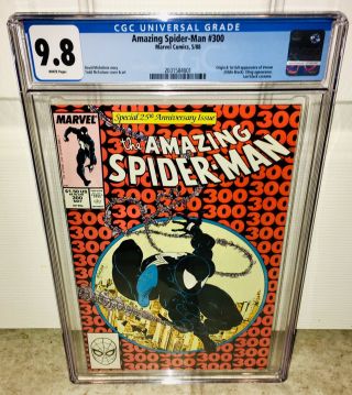 Cgc 9.  8 Spider - Man 300 1st Appearance Of Venom Eddie Brock Spider - Man Movie