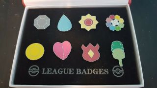 Pokemon Kanto League Gym Badges Pins,  Poke Ball Keyring & Pikachu Lanyard 2