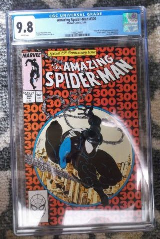 The Spider - Man 300 Cgc 9.  8 White Pages Nm 1st Venom Todd Mcfarlane