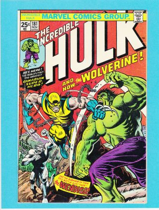 Incredible Hulk 181 - 1st.  Appearance Of Wolverine