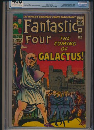 MARVEL FANTASTIC FOUR 48 1966 CGC 4.  0 SILVER AGE 1ST SILVER SURFER GALACTUS 2