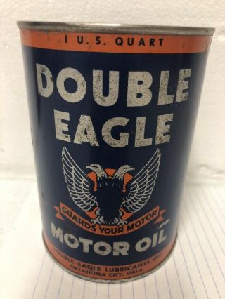 Vintage Double Eagle Motor Oil Quart Can Empty Oklahoma City