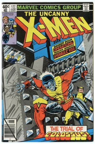 X - Men 122 Nm 9.  4 Ow/white Pages Trial Of Colossus Marvel 1979