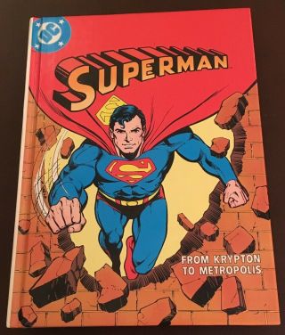 Superman From Krypton To Metropolis Hardcover Book W/ Tape Unsued