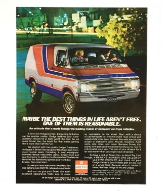 1977 Dodge Street Van Advertisement Adult Toy Retro Car Vintage Print Ad