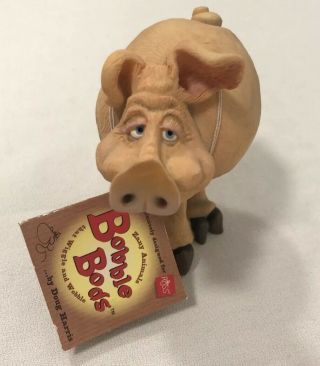 Bobble Bods Prudence The Pig By Doug Harris Russ Hand Paint Pink Tags Signed