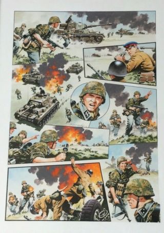 Ian Kennedy Comic Artwork Hitler Ss In Russia 1943 Dc Thompson Commando