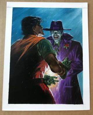 Batman Saga Of Dark Knight Trading Card Painting By Dave Dorman Joker
