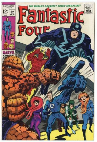 Fantastic Four 82 Nm - 9.  2 Ow/white Pages Inhumans Marvel 1969