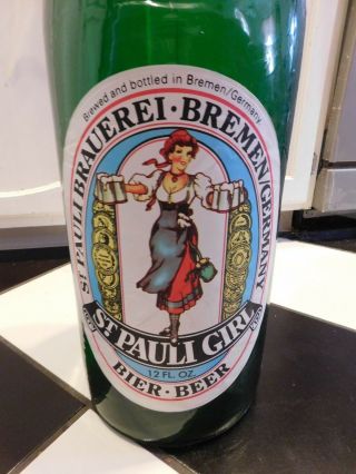 VINTAGE INFLATABLE ST.  PAULI GIRL LAGER BEER BOTTLE 28 1/2 INCHES TALL 2