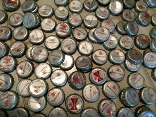 489 Count Mixed Beer Twisted Caps All Budweiser Brand - Old Stock Items