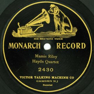 Early Dog Monarch 2430 Haydn Quartet Mamie Riley