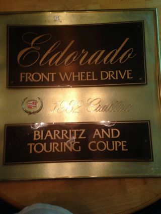1982 Cadillac Eldorado Showroom Sign,  Display Corp.  Int 