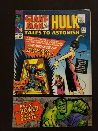 Tales To Astonish 66 Fn,  Kirby Powell Ditko Giant - Man Wasp Hulk Early Leader
