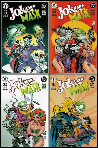 Joker / The Mask 1 - 4 Set Dark Horse Dc Comics Batman Harley Quinn Rare Low Print