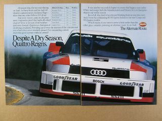 1990 Audi 90 Quattro Imsa - Gto Race Car Photo Vintage Print Ad