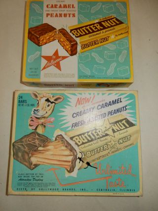 Vintage Butternut Candy Bar Boxes - 2 Boxes