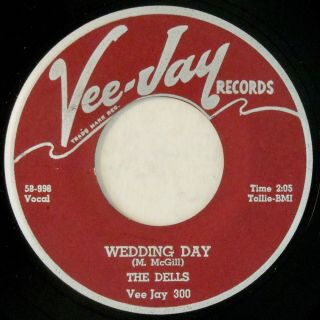Vee Jay 300 Dells Orig Rare R&b 45 Minus Wedding Day