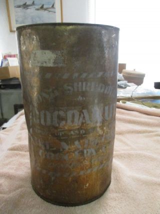 Early Tin Can Late C.  1900 The National Grocery Co Denver Colorado 10 1/2 "