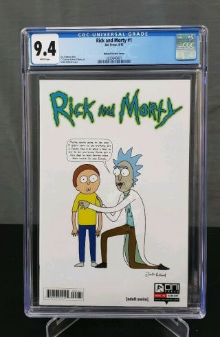 Rick And Morty 1 1:50 Cgc 9.  4 Justin Roiland Incentive Variant Nm Grail