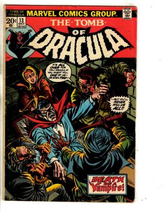 Tomb Of Dracula 13 Vg Marvel Comic Book Vampire Monster Horror Fear Scary Rh1