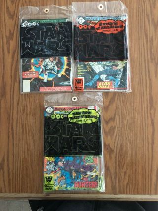 Marvel Star Wars Comic 1,  2,  3 Unread,  35¢ Whitman 3 - Pack) See Photos