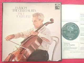 Hmv Sls 798 - J.  S.  Bach " The 6 Suites For Cello Solo " Paul Tortelier 3 X