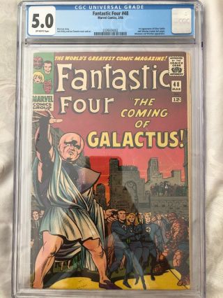 Fantastic Four 48 Cgc 5.  0 1st App Of Silver Surfer And Galactus (cameo)