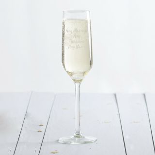 Personalised Champagne Glass 18th 21st 30th 50th Birthday Any Name Any Message