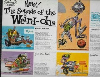 Weird - Ohs On Lp " The Sounds Of.  " R&r,  Big Daddy Roth Cartoons,  1964