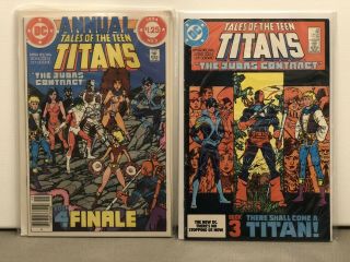 Tales Of The Teen Titans 44 & Annual 3 Deathstroke’s Origin Judas Contract
