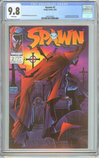 Spawn 2 Cgc 9.  8 White Pages (1992) 2047253022