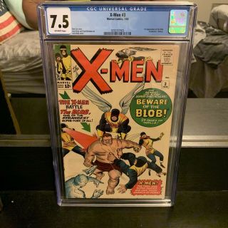 X - Men 3 Cgc 7.  5 1st Blob Jack Kirby Cover & Art Comic