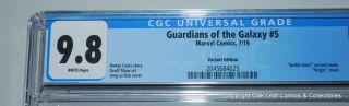 Guardians of Galaxy 5 Marvel Comic Book 2019 CGC 9.  8 NM/MT Virgin Variant Cover 2