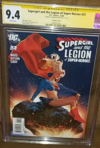 Supergirl And The Legion Of Superheroes 23 Cgc 9.  4 Ss Adam Hughes Variant