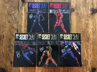 Secret War 1 - 5 Set Signed By Bendis 1st App Quake Marvel Comics 2004 \