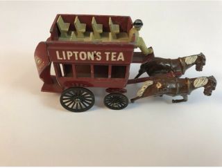 Vintage Lesney Moko Matchbox Y12 Horse Drawn Bus Lipton 