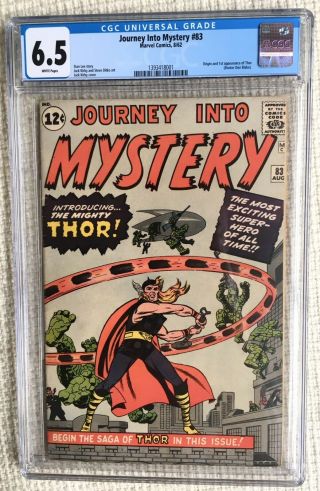 Journey Into Mystery 83 Cgc 6.  5 1st Thor,  Stan Lee Kirby White Pgs 85 Avengers