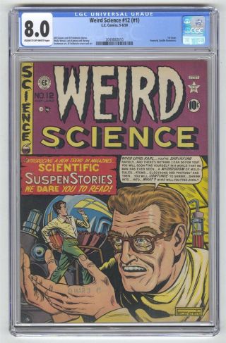 Weird Science 12 (1) Cgc 8.  0 Ec Comic Key 1st Issue Golden Age 10c