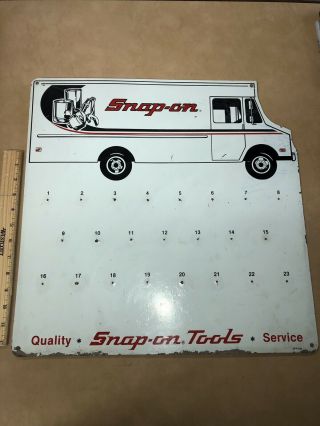 Vintage 70s 80s Snap - On Automotive Tools Wall Sign,  Key Holder Organizer Van